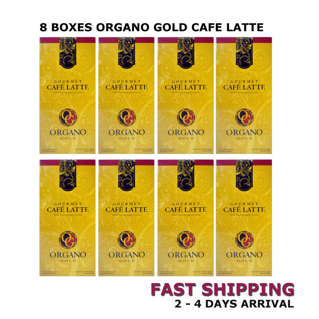 Organo Gold Gourmet Cafe Latte Ganoderma Lucidum Coffee 8 Boxes Rover